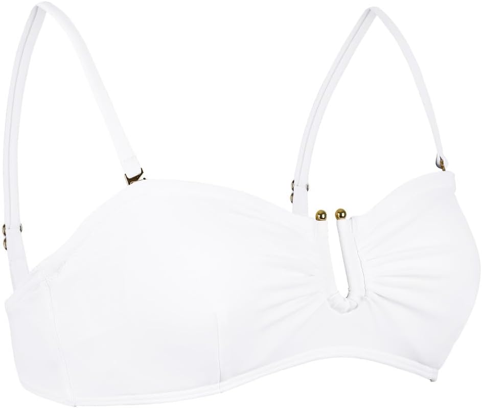 Hilor Women's Underwire Bikini Tops A-C Cup Push Up Supportive Swimsuit Top Bandeau Bathing Suit Swim Tops - Image 4