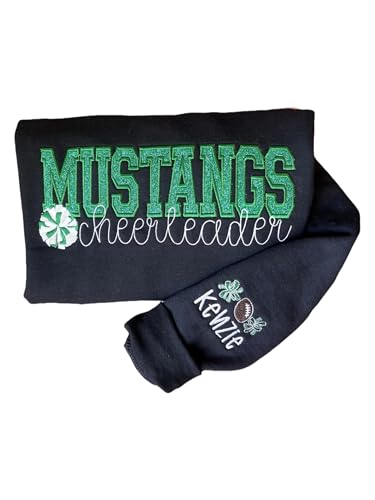 Custom Cheer Sweatshirt with Name – Personalized Embroidered Cheerleader Pullover, Glitter Cheer Crewneck, Custom Team Spirit Apparel, Gift for Cheerleaders or Coaches Multi