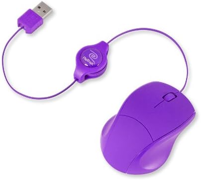 ReTrak Retractable Optical Mouse, Purple (ETMOUSERL)