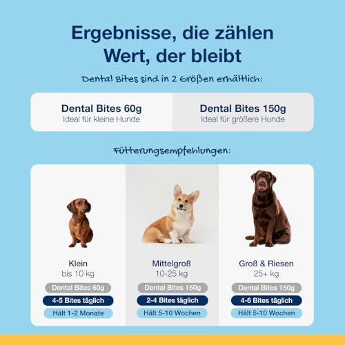 ProDen PlaqueOff Bites, Kauartikel für Zahnpflege Hund 60 g, Hunde Leckerlies zum Zahnbelag entfernen, Für kleine Hunde, Bei Plaque und für frischen Atem, Zahnreinigung Hund, Gemüse