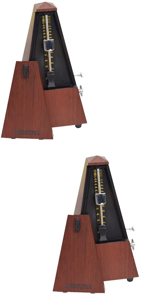 Mechanisches Metronom, 2 Stück Mechanisches Metronom Klaviergitarren-Metronom Tragbares Metronom for die Familienschule mit genauer Zeitangabe