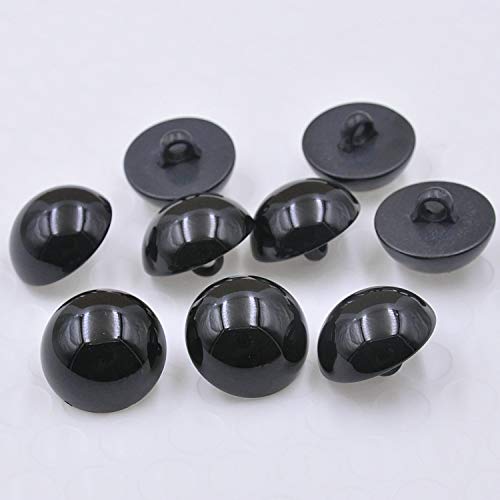 Diy Craft Bear Doll Eyes Button 100Pcs Type Mushroom Domed Round Buttons Sewing Shank Diy Dog Eye Black Button 9Mm(0.35") Leekayer #TOP1