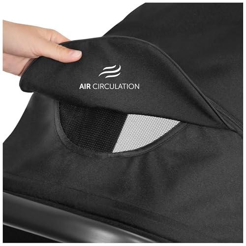 hauck Rapid 3R Carro 3 Ruedas Bebe - Silla de Paseo Ligera hasta 22 Kilos - Carrito Reclinable desde Nacimiento con Protección UV 50+ - Neumáticos de Goma - Compacto - Cesta Grande - Negro - imagen 5