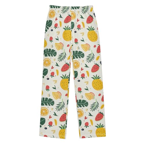 Pajama Bottoms, Pajamas Long Pant Cute Tropical Fruits Lounge Wear Casual Sleep Pants Soft Pjs Sleepwear