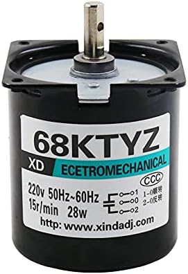 68ktyz Mini Permanent Magnetic Synchronism Motor 220v 28w 68-ktyz Ac Gear Reducer Moter 2.5/5/10/15/20/30/50/60/80/110 Rpm - Ac Motor - - (Speed: 110rpm no bracket)