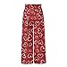 Flaishyardaw Heart Wide Leg Palazzo Pants for Women High Waist Valentines Trousers Dressy Casual High Waisted Lounge Pants with Pockets Fashion Pajama Pants Soft Date Night Outfits M