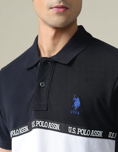 Image of U.S. Polo ASSN. Regular Fit Polo T Shirts for Men - 100% Cotton, Half Sleeves Mens Tshirt