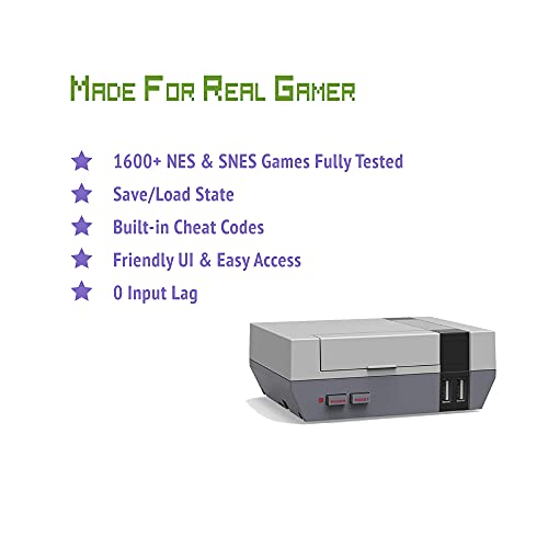Sonicon Preloaded NES Classic Edition Mini Retro Console Compatible with Nintendo NES, Super Nintendo, Sega Genesis Emulator, Full Collection of NES & SNES Games HDMI 1080P (NES, 6000 Games) - Thumbnail 3
