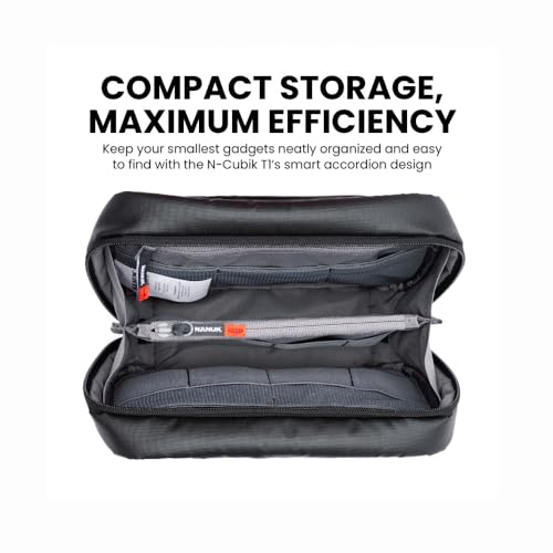 Image of NANUK N-Cubik T1 Camera Bag Insert - Compact Water-Resistant Pouch - Shockproof Protective Camera Insert for Backpack - Perfect for Accessories & Gear (10 inch x 6.3 inch x 2 inch)