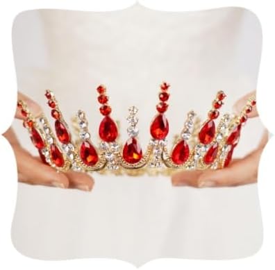 Wekicici Silver Round Crystal Tiaras Queen Crowns for Women Girls Princess Tiara with Rhinestone Wedding Crown for Prom Bridal Festival Party Christmas Gifts (Silver)