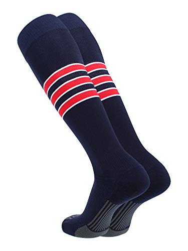Image of Baseball & Softball Socks | USA Made Dugout Series Striped | Over the Calf | Sizing for Youth Boys, Girls, Men, & Women's