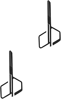 FOMIYES 2pcs Vibrissac Stainless Steel Nose Hair Trimmer Eyebrow Clip Painless Grooming Shears for Men Women Easy to Use Design Compact Portable Black