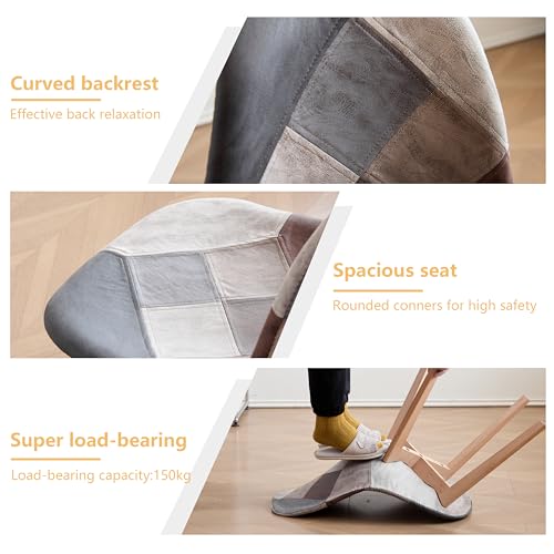 Miniatura 6 de Grand Ca Home Pack 8 Sillas De Comedor De Estilo Europeo Y Americano, Modernas Sillas De Comedor De Madera Para Sala De Estar De Oficina Marrón