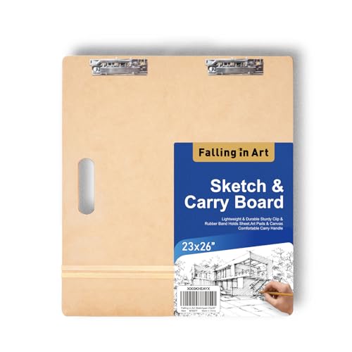 Falling in Art Sketch Board and Drawing Tote