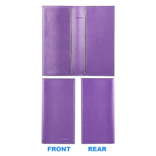 Image of CASMONAL Checkbook Cover for Women & Men, PU Leather Wallet RFID Blocking