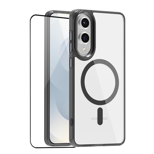 Image of ShieldTech Mobile Phone Case Cover for Samsung Galaxy S26 Edge 5G with Screen Guard | Mag-Safe Compatible TPU Shockproof Back Cover Case for Samsung Galaxy S26 Edge | Transparent Black