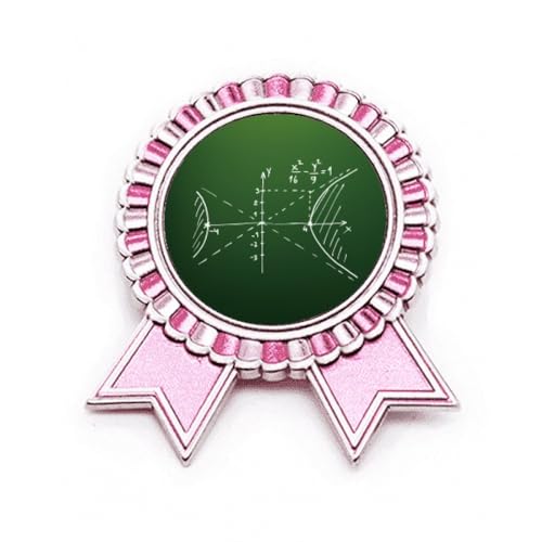 Broche courbe hyperbolique rose pour accessoiriser une veste de prof de maths