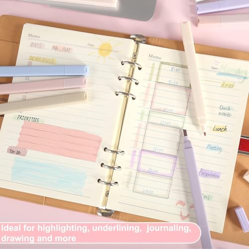 Image of 12Pcs Aesthetic Cute Highlighters, Bible Pastel markers and Pens, No-Bleed School Supplies and Office Journal DIY Home || Two Side Highlighters Pen | Pack Of 12 |