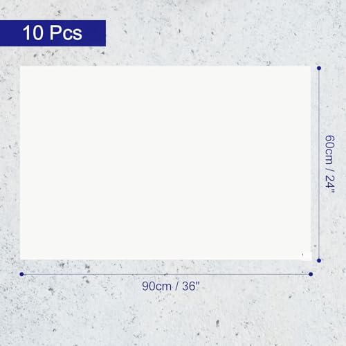 uxcell 300 peças de tapetes adesivos/pegajosos 61 x 91 cm, caixa com 10 tapetes, 30 folhas cada, par