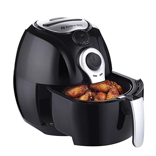 Avalon Bay Air Fryer, For Healthy Fried Food, 3.7 Quart Capacity, Includes Airfryer Baking Set and Recipe Book, AB-Airfryer100B
