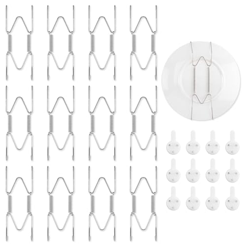 Bilillo 12 Pack Plate Hangers for The Wall, Fits 4.5-5.5 Inch Art Plate