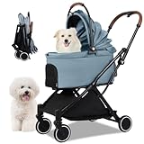 【重力ワンタッチ折畳】Totoro ball ペットカート 犬 バギー 4輪 犬用かーと 小型犬 中型犬 多頭 ペットキャリーカート コット付きまま折りたたみ/取り外し可能 ワンタッチ折り畳み 自立式 安定性 分離型 コンパクト 広い空間 軽量 通気窓 後輪ブレーキ付 飛び出し防止 三つ通気窓 組み立て簡単 耐荷重20KG 外出便利 収納 酷暑対策 PC-201-1