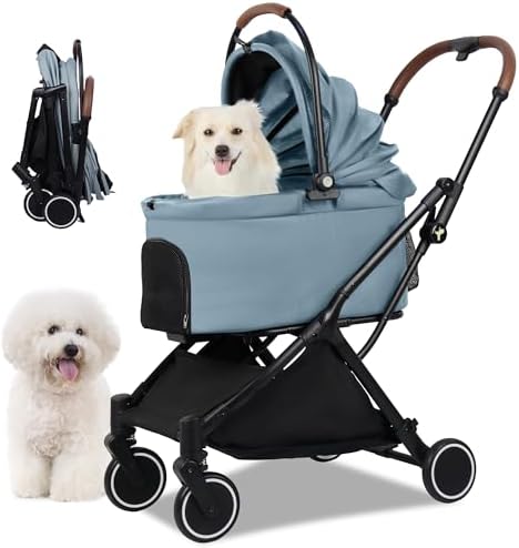 （20:30時点） 【重力ワンタッチ折畳】Totoro ball ペットカート 犬 バギー 4輪 犬用かーと 小型犬 中型犬 多頭 ペットキャリーカート コット付きまま折りたたみ/取り外し可能 ワンタッチ折り畳み 自立式 安定性 分離型 コンパクト 広い空間 軽量 通気窓 後輪ブレーキ付 飛び出し防止 三つ通気窓 組み立て簡単 耐荷重20KG 外出便利 収納 酷暑対策 PC-201-1 特許登録済み