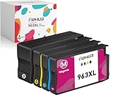 Cartouches d'encre 963 XL compatibles avec HP 963XL pour HP Officejet Pro 9010 9012 9013 9014 9015 9016 9020 9022 9023 9025 Lot de cartouches d'encre compatibles avec HP 963 XL lot de 4