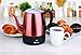 Euro Cuisine PER04 Electric Percolator Coffee Pot - 4 Cup Stainless Steel Coffee Pot Maker for Rich Brews, Coffee Percolator with Copper Finish (4 Cup)