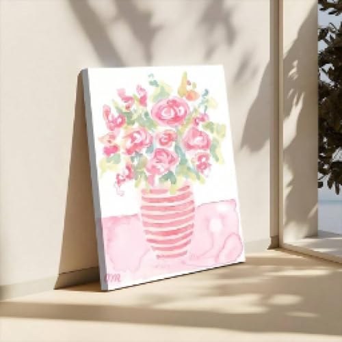 Toile florale rose éclectique pour habiller un mur vide de chambre - 2