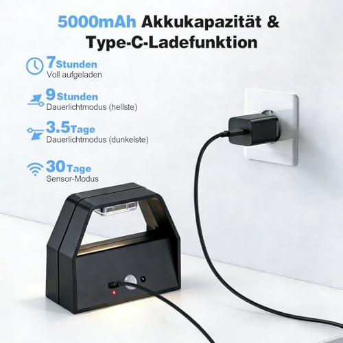 Lámpara de pared interior con sensor para iluminar pasillos y escaleras de noche sin obras 6