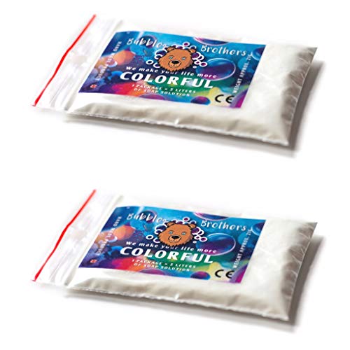 Bubble Brothers Magic Powder 2 x 5 litros solução de bolhas grandes bolhas de sabão gigante, líquido extra forte 10 litros de mistura de bolhas