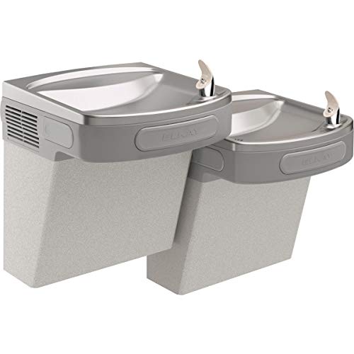 Elkay LZSTL8LC Versatile Cooler Wall Mount Bi-Level ADA Filtered, 8 GPH Light Gray Granite, 1.5