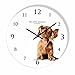 Produktbild FLEXISTYLE Moderne Wanduhr für Kinder Kleiner Hund, 30cm, still, oval, Zimmer für Kinder, Schule, Kindergarten