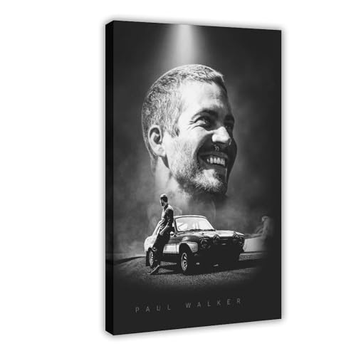 Poster Paul Walker toile 50x75cm avec cadre pour décoration salon moderne
