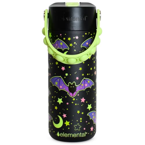 Elemental Core 18oz Insulated Kids Water Bottle Straw Lid & Pop-It Handle