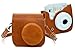 MyGadget Custodia Similpelle per Fujifilm Instax Mini 9 / 8 Fotocamera Istantanea - Cover PU Cuoio Coperchio Rimovibile - Case con Tracolla in Marrone