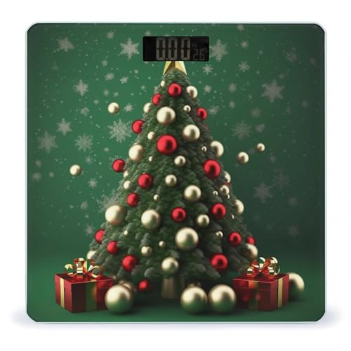 Báscula Digital de Baño con Diseño Navideño 400lb miniatura 1