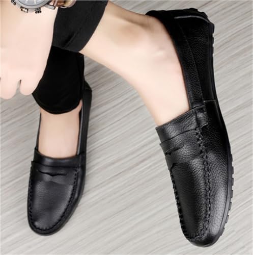 Shoes Soft Loafers for Men Leather Flexible Comfortable Slip Resistant Casual Prom Slip-on3
