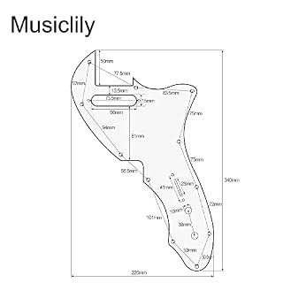 Musiclily Pro 11 Trous Pickguard pour Guitare électrique USA Fender 69 Tele Thinline Style, 4 plis Aged White Pearl - Les Beatles, Paul McCartney, John Lennon, RIngo Starr, George Harrison Musiclily Pro 11 Trous Pickguard pour Guitare électrique USA Fender 69 Tele Thinline Style, 4 plis Aged White Pearl – Image 2
