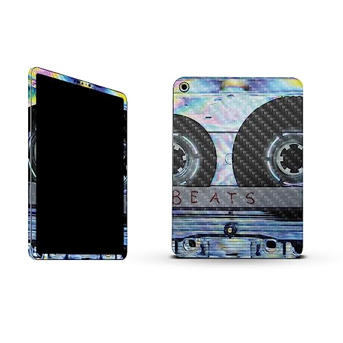Image of MightySkins Carbon Fiber Skin Compatible with Apple iPad 10.9 inch 10th Gen (2022) Full Wrap Kit - Holo Cassette | Protective, Durable Textured Carbon Fiber Finish | Easy to Apply | Made in The USA