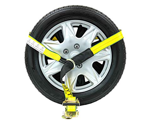 Mytee Products (4 Pack 2" X10' Lasso Ratchet Strap With J Finger Hook Wheel Net Auto Tow Towing Car Hauler Tie Down #TOP5