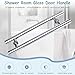 Luyckfrazy Push Pull Long Door Handle Double-Sided, Heavy Duty Grade-304 Stainless Steel Entrance Entry Front Door Handle for Office Glass Door(500mm-800mm)