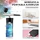 Portable Airbrush Set with Compressor, Wireless Airbrush Kit, Rechargeable Handheld Airbrush Gun for Nail Design, Make-Up, Cake Decoration, Model Colouring Tattoos (Black)