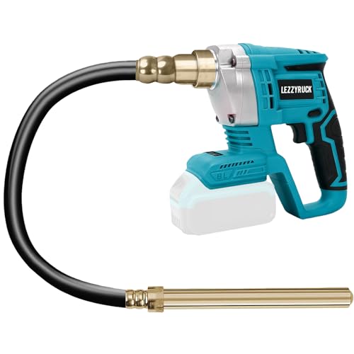 Concrete Vibrating Tool Compatible with Makita 18V Battery (No Battery), Brushless Handheld Concrete Vibrator with 3.28ft Shaft Rod, 4300RPM, for Mixing and Compacting Building Concrete
