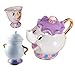 La Belle et la Bete, Mrs. Potts Théière et Mugs Set (Théière et Tasse et Sucrier)