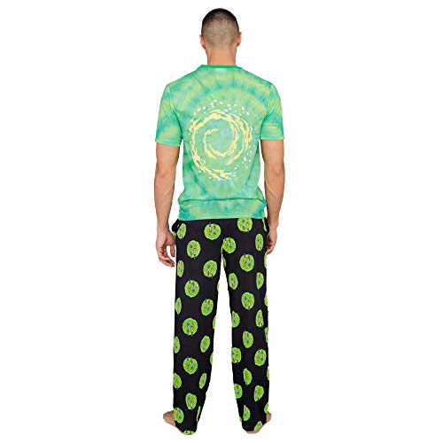 Underboss Rick and Morty Adult Dimension Portal T-Shirt and Lounge Pants Pajama Set4