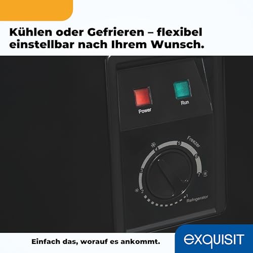 Exquisit Gefriertruhe, Kombigerät, 2-in-1, 99 Liter, Tiefkühltruhe, Kühlen, 4-Sterne-Gefrieren, Gefriertruhe klein, Toplader, Gefrierkorb, GT100-050E schwarz