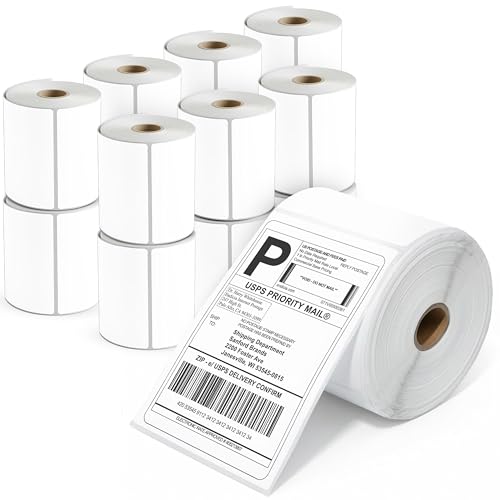 Spartan Industrial - 4" X 6" Direct Thermal Labels (3750 Count, 15 Rolls) - Printable Postage Shipping Labels for Packages and Returns - Compatible with Zebra and Rollo Printers