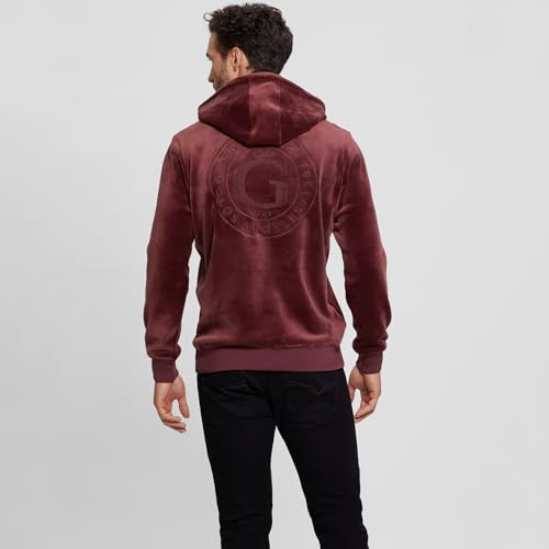 GUESS Men's Bonded Velvet Hoodie3